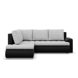 FORESTA LO Corner Sofa, Side - LEFT, Color - GRAY + BLACK