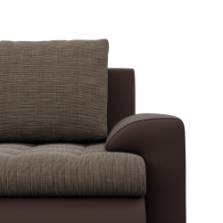 Ecksofa FORESTA LO, Seite - LINKS, Farbe - BRAUN + CAPPUCCINO