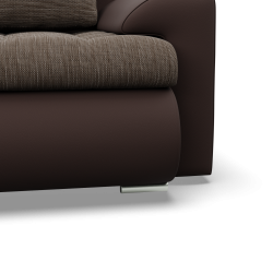 FORESTA LO Corner Sofa, Side - LEFT, Color - BROWN + CAPPUCCINO