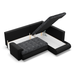 FORESTA LO Corner Sofa, Side - RIGHT, Color - ASH + BLACK