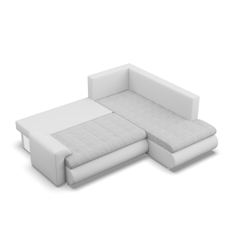FORESTA LO Corner Sofa, Side - RIGHT, Color - GRAY + WHITE