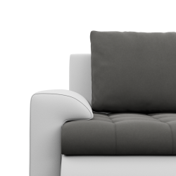 FORESTA LO Corner Sofa, Side - RIGHT, Color - DARK GRAY + WHITE