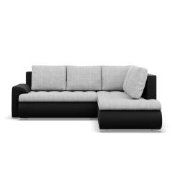 FORESTA LO Corner Sofa, Side - RIGHT, Color - GRAY + BLACK