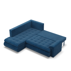 Ecksofa FORESTA LO Poso, Seite - LINKS, Farbe - MARINEBLAU