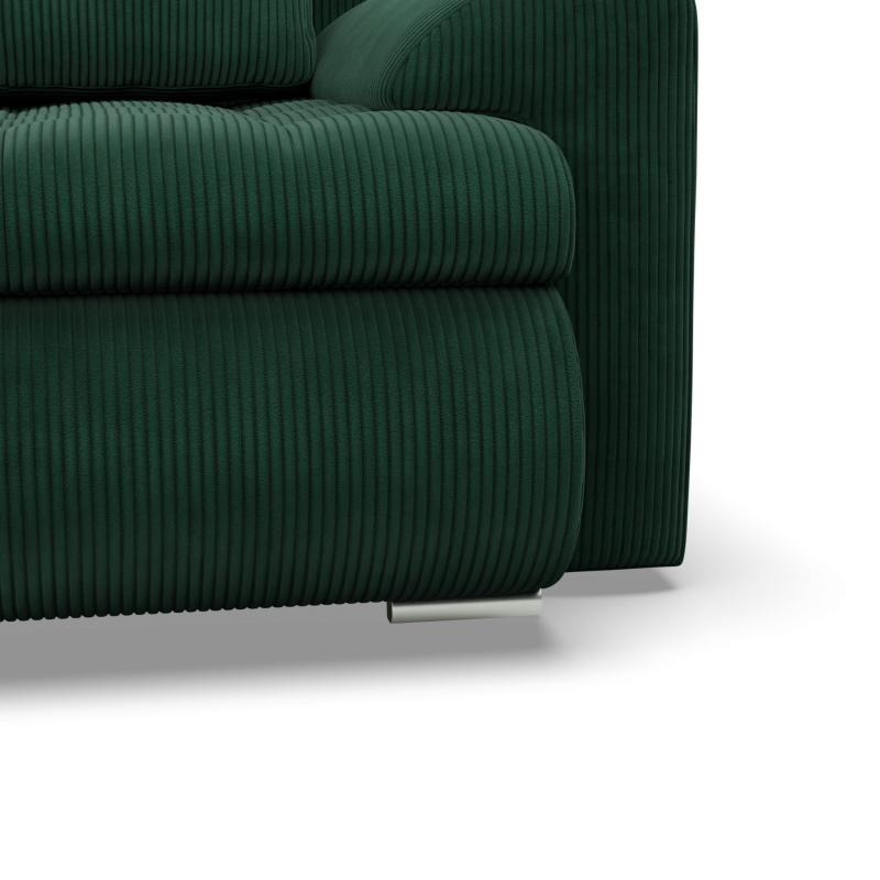 Ecksofa FORESTA LO Poso, Seite - LINKS, Farbe - FLASCHENGRÜN