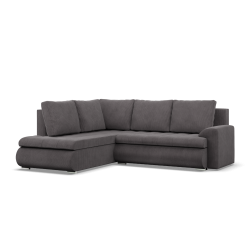 Ecksofa FORESTA LO Poso, Seite - LINKS, Farbe - DUNKELGRAU