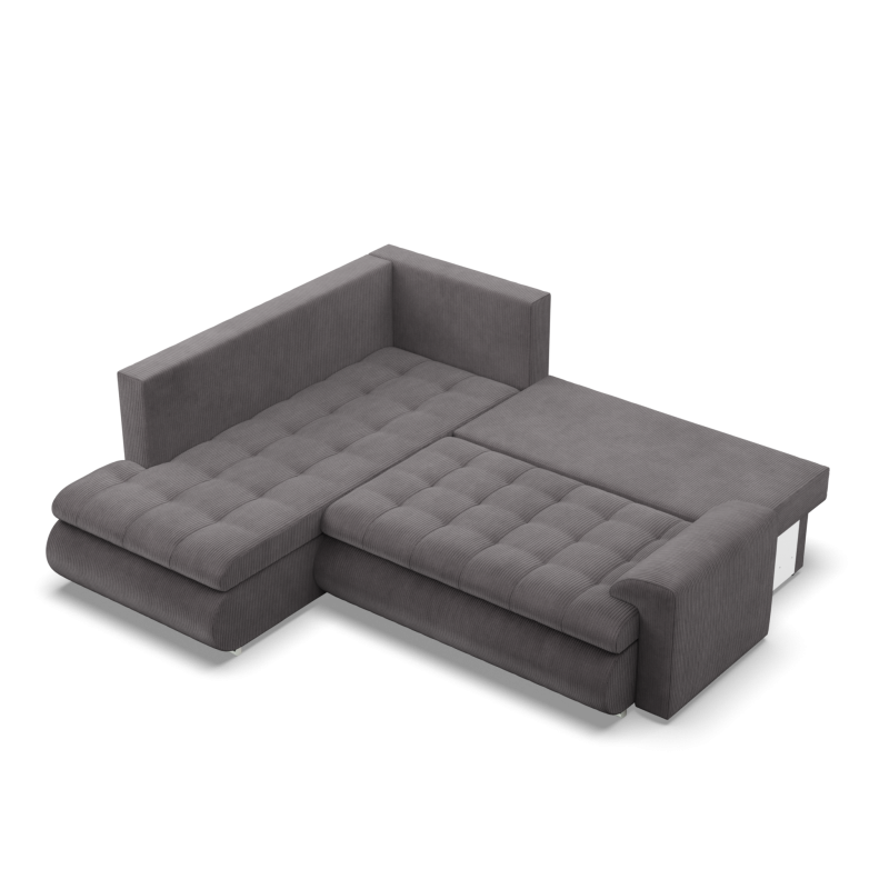FORESTA LO Poso Corner Sofa, Side - LEFT, Color - DARK GRAY