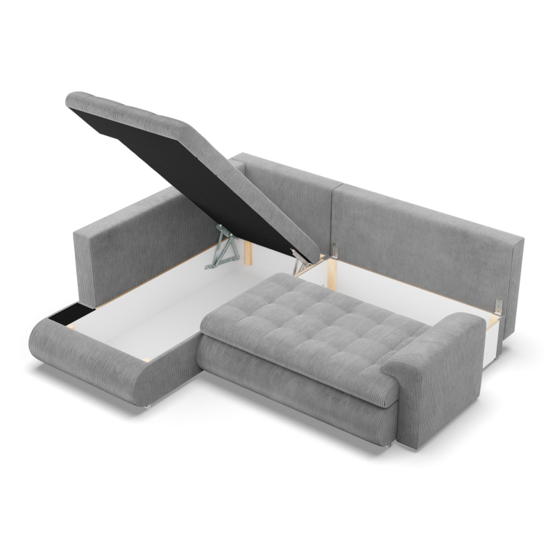 FORESTA LO Poso Corner Sofa, Side - LEFT, Color - LIGHT GRAY