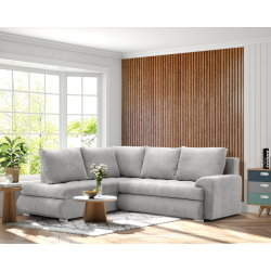 FORESTA LO Poso Corner Sofa, Side - LEFT, Color - LIGHT GRAY