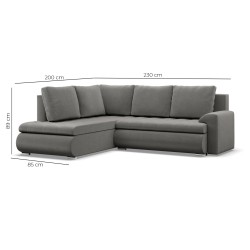 FORESTA LO Poso Corner Sofa, Side - LEFT, Color - BEIGE
