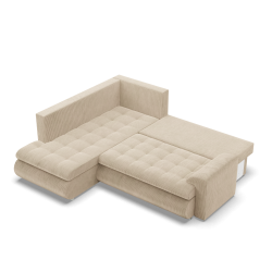 Ecksofa FORESTA LO Poso, Seite - LINKS, Farbe - BEIGE