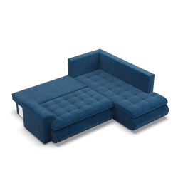 Ecksofa FORESTA LO Poso, Seite - RECHTS, Farbe - BLAU