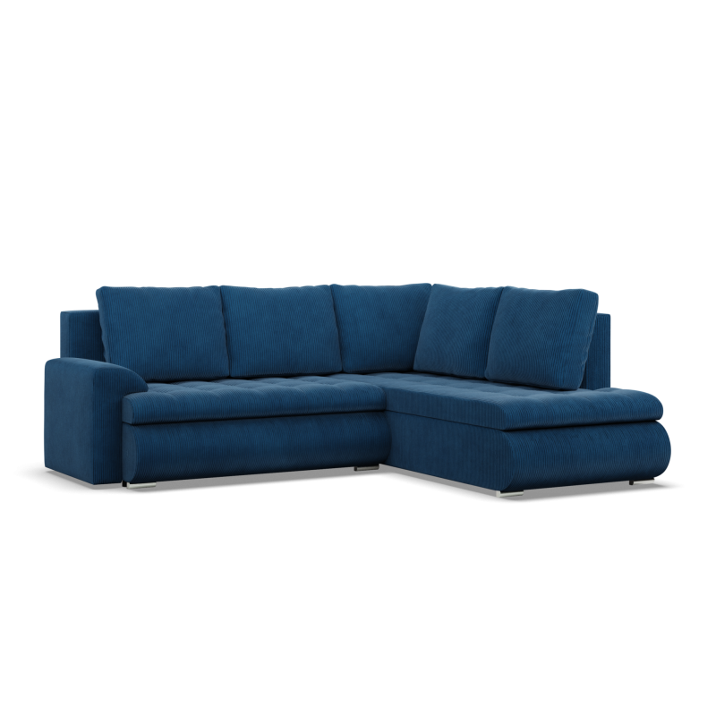 Ecksofa FORESTA LO Poso, Seite - RECHTS, Farbe - BLAU