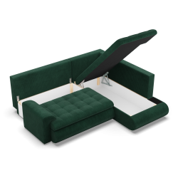 FORESTA LO Poso Corner Sofa, Side - RIGHT, Color - BOTTLE GREEN