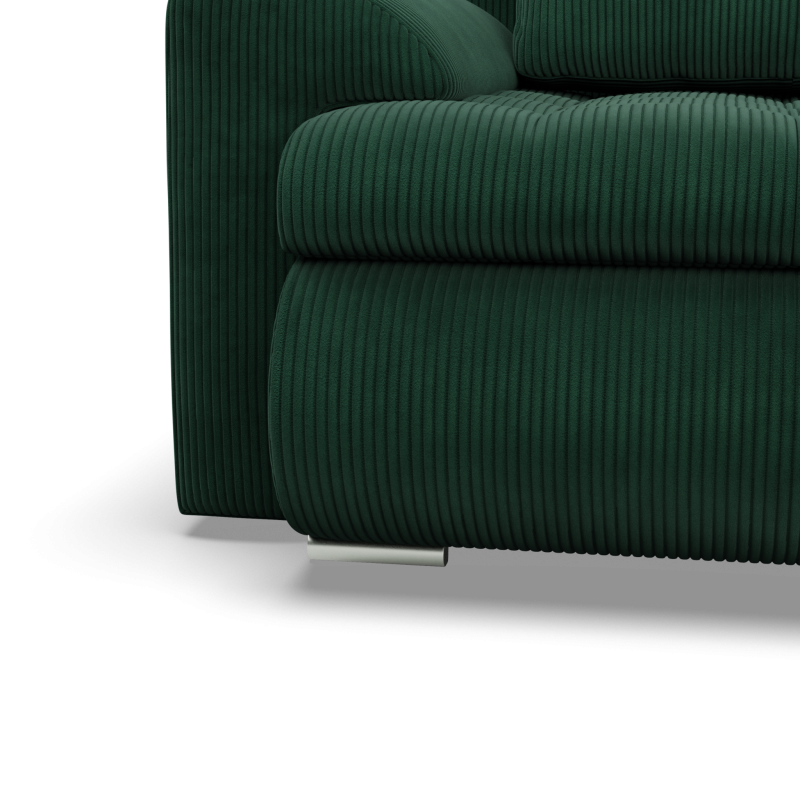 Ecksofa FORESTA LO Poso, Seite - RECHTS, Farbe - FLASCHENGRÜN