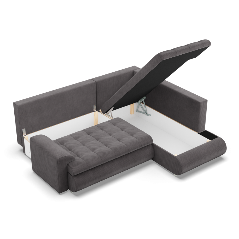 FORESTA LO Poso Corner Sofa, Side - RIGHT, Color - DARK GRAY