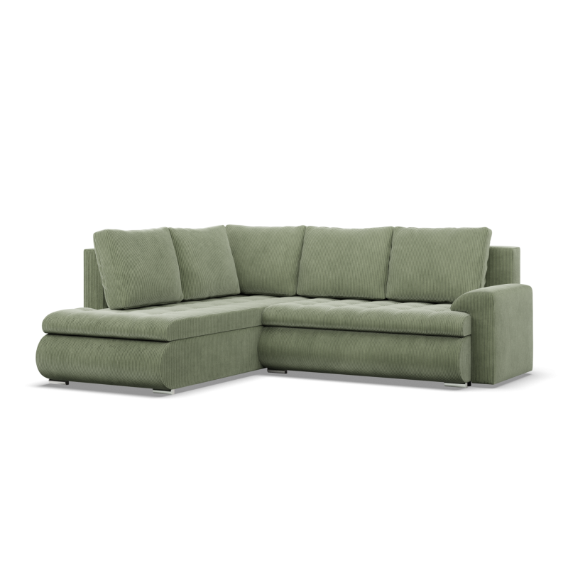 FORESTA LO Poso Corner Sofa, Side - LEFT, Color - LIGHT GREEN