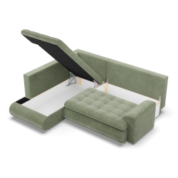 FORESTA LO Poso Corner Sofa, Side - LEFT, Color - LIGHT GREEN