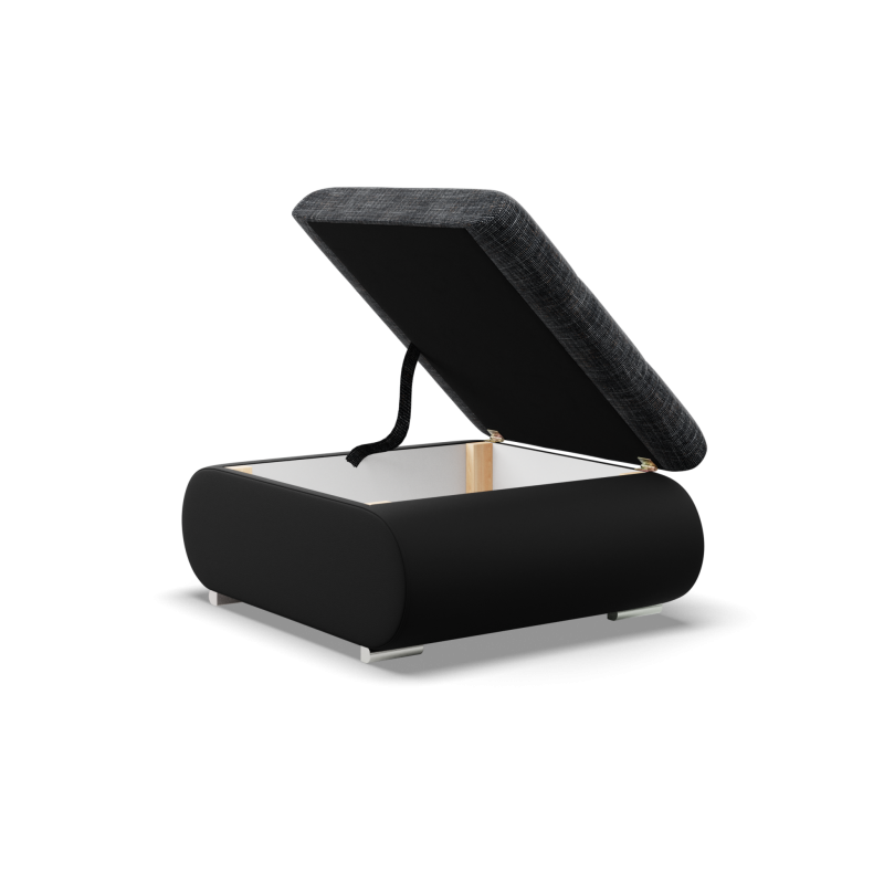 Puf FORESTA, Color - GRIS + NEGRO