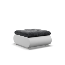 FORESTA Pouf, Color - GRAY + WHITE