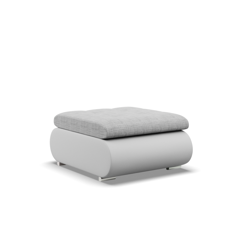 FORESTA Pouf, Color - GRAY + WHITE