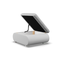 Puf FORESTA, Color - GRIS + BLANCO