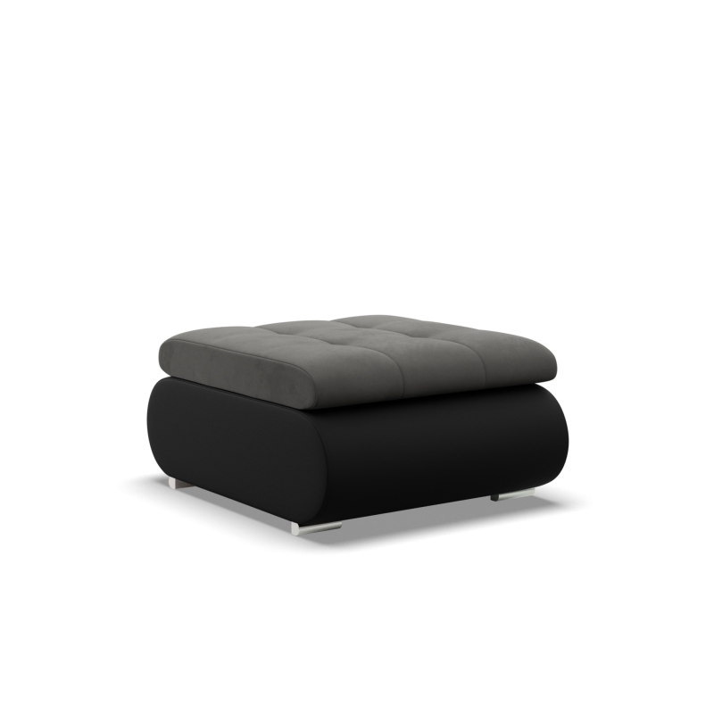 FORESTA Pouf, Color - DARK GRAY + BLACK