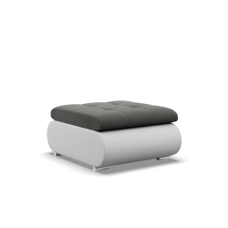 FORESTA Pouf, Color - DARK GRAY + WHITE