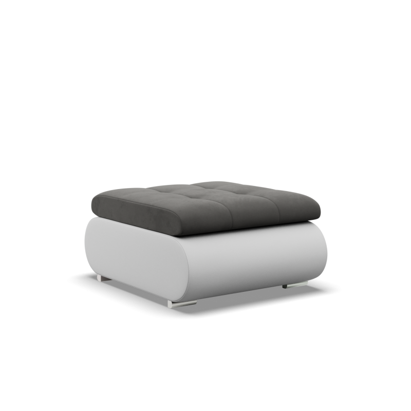 Пуф FORESTA, Колір - ТЕМНО-СІРИЙ + БІЛИЙ