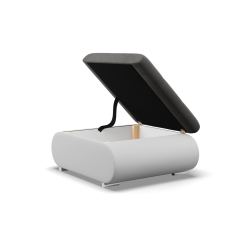 FORESTA Pouf, Color - DARK GRAY + WHITE