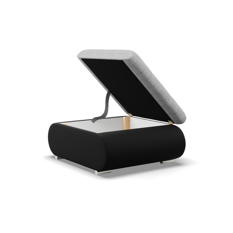 Puf FORESTA, Color - GRIS + NEGRO