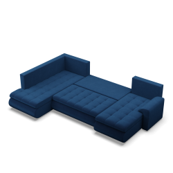 Ecksofa FORESTA ULO Kronos, Seite - LINKS, Farbe - BLAU