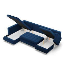 FORESTA ULO Kronos Corner Sofa, Side - LEFT, Color - NAVY BLUE