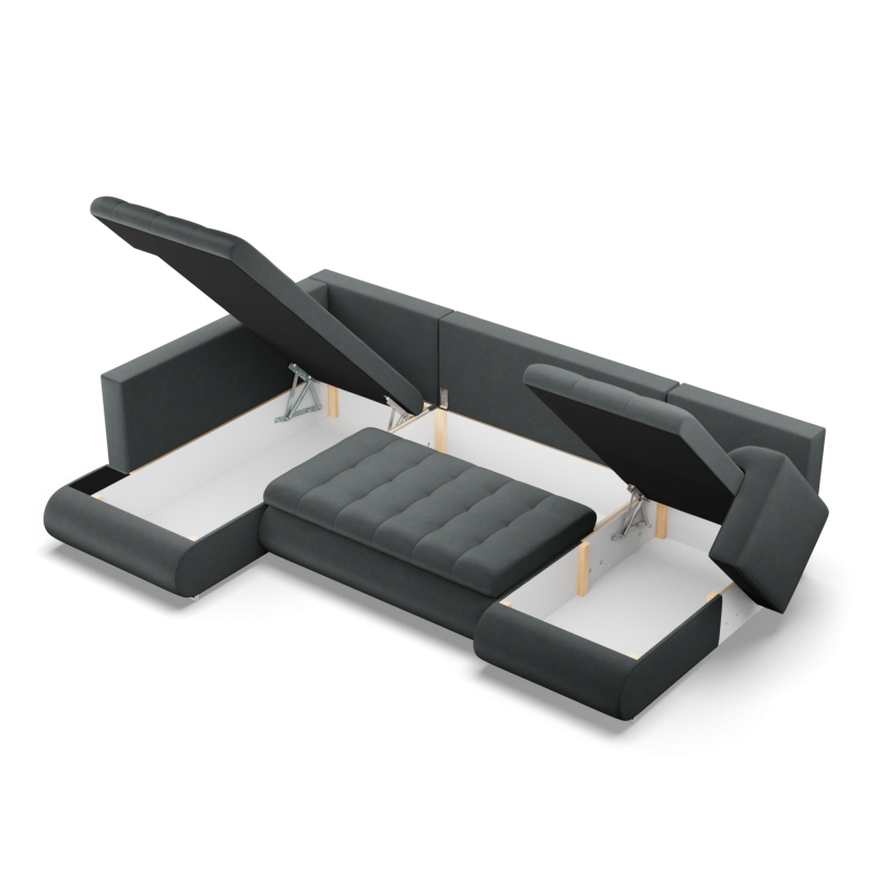 FORESTA ULO Corner Sofa Kronos, Side - LEFT, Color - DARK GRAY