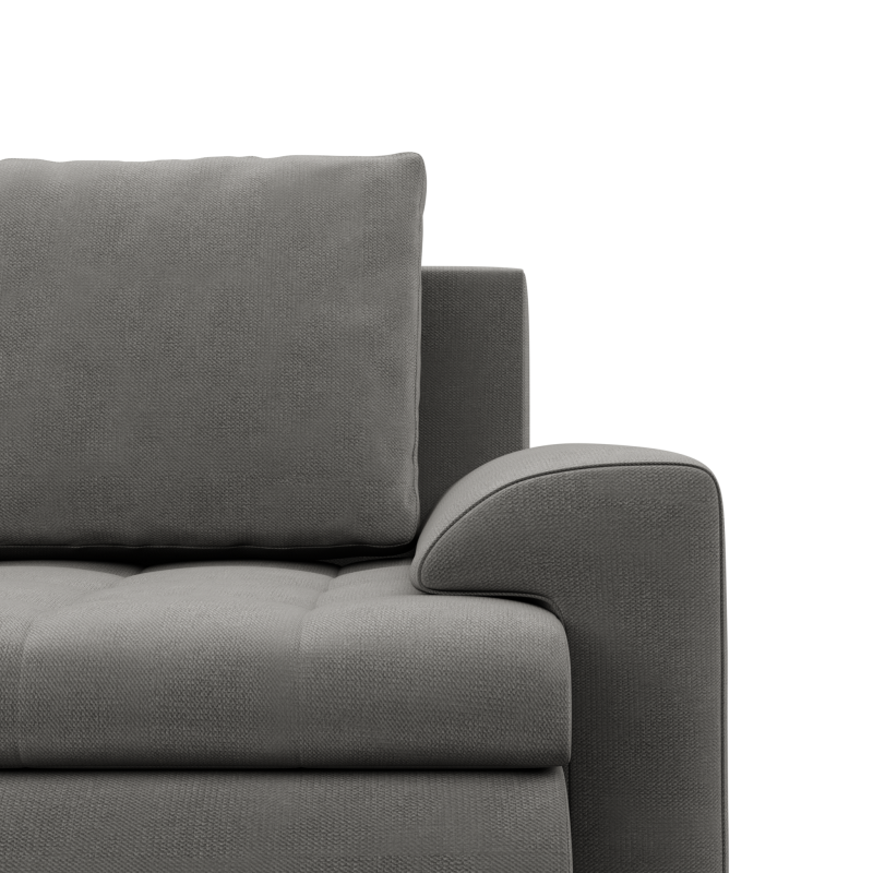 Ecksofa FORESTA ULO Kronos, Seite - LINKS, Farbe - HELLGRAU