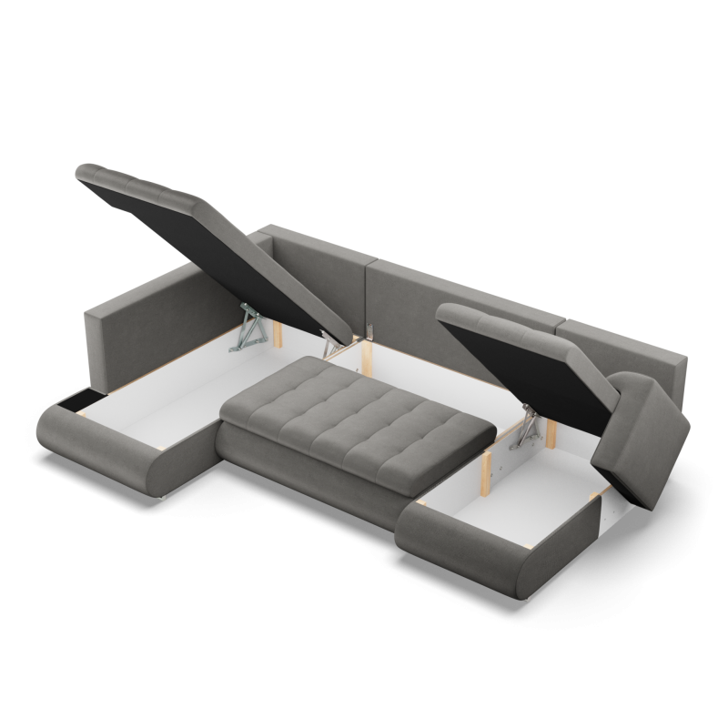 FORESTA ULO Kronos Corner Sofa, Side - LEFT, Color - LIGHT GRAY