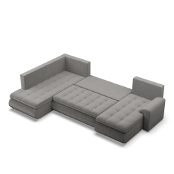 Ecksofa FORESTA ULO Kronos, Seite - LINKS, Farbe - HELLGRAU