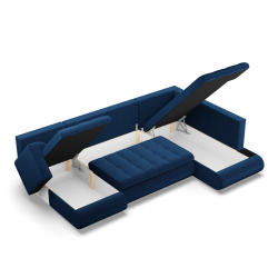 Ecksofa FORESTA ULO Kronos, Seite - RECHTS, Farbe - BLAU