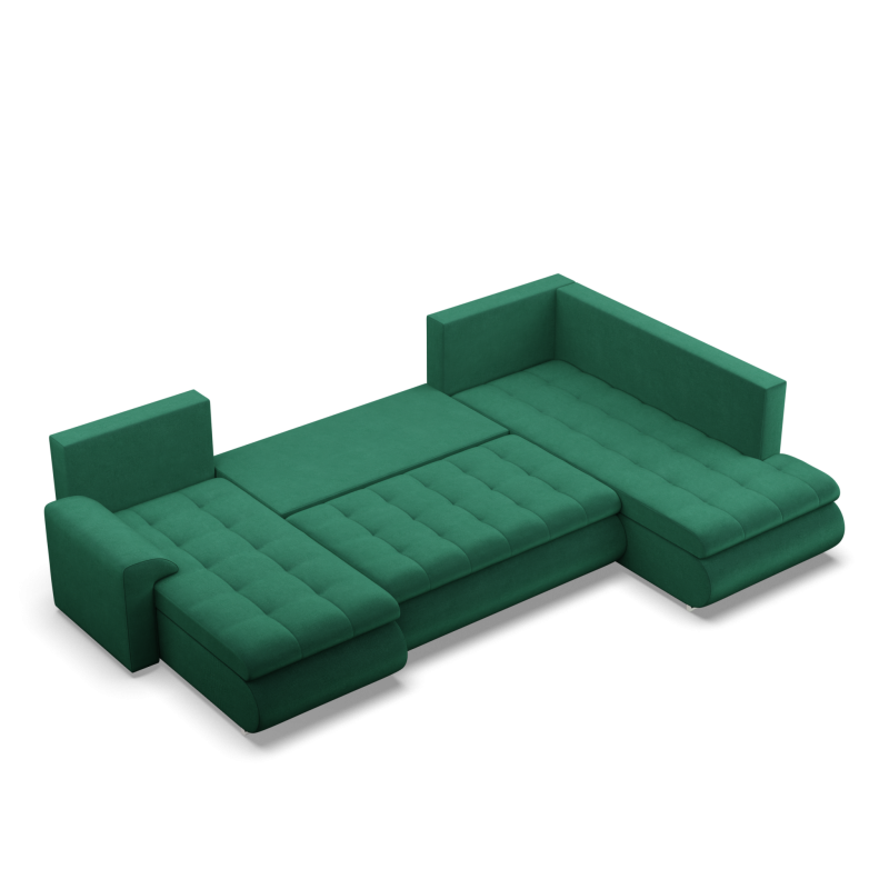 FORESTA ULO Kronos Corner Sofa, Side - RIGHT, Color - BOTTLE GREEN