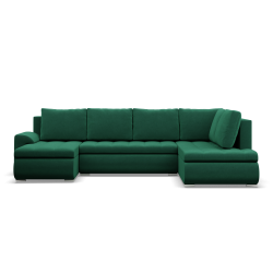 Ecksofa FORESTA ULO Kronos, Seite - RECHTS, Farbe - FLASCHENGRÜN