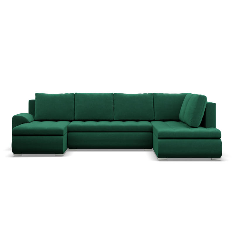 FORESTA ULO Kronos Corner Sofa, Side - RIGHT, Color - BOTTLE GREEN