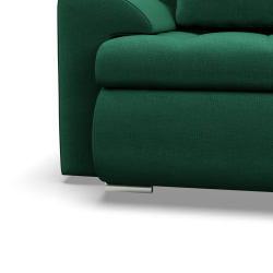 Ecksofa FORESTA ULO Kronos, Seite - RECHTS, Farbe - FLASCHENGRÜN