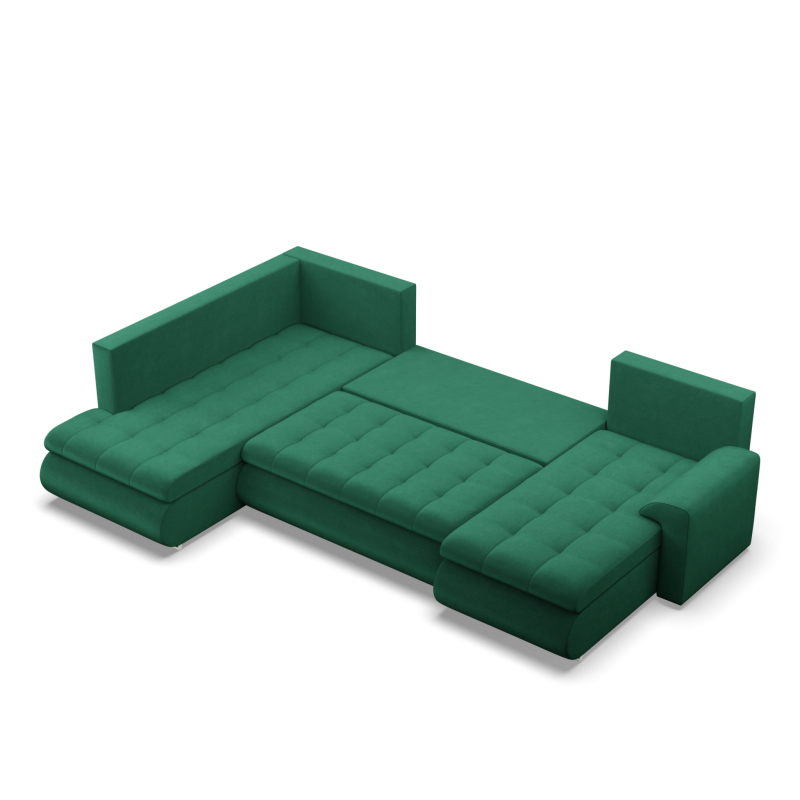 FORESTA ULO Kronos Corner Sofa, Side - LEFT, Color - BOTTLE GREEN