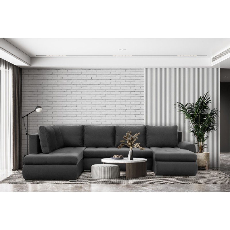 Ecksofa FORESTA ULO Kronos, Seite - RECHTS, Farbe - DUNKELGRAU