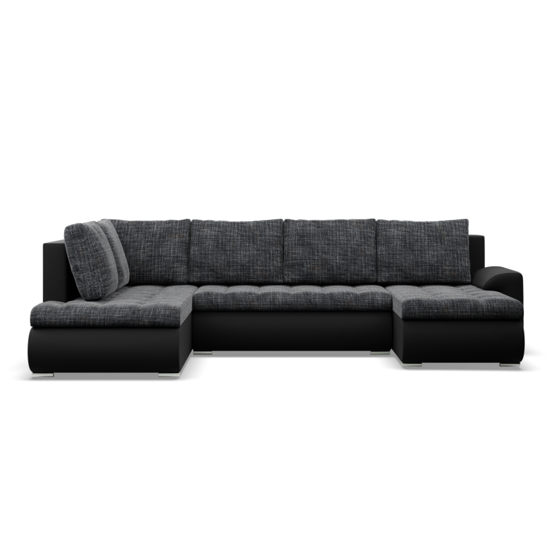 FORESTA ULO Corner Sofa, Side - LEFT, Color - GRAY + BLACK