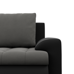 FORESTA ULO Corner Sofa, Side - LEFT, Color - DARK GRAY + BLACK