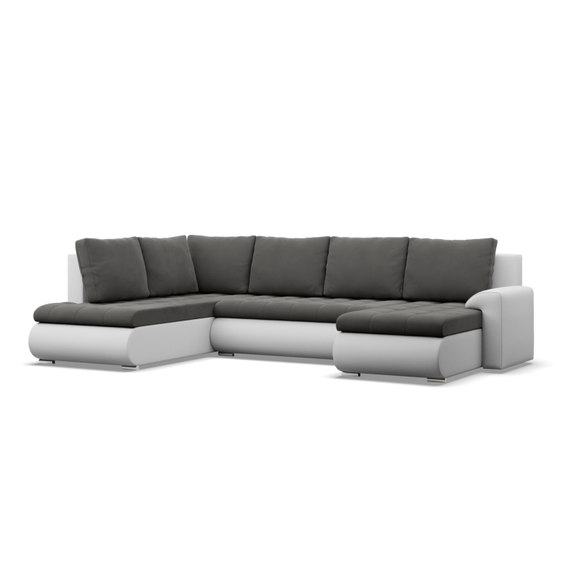 FORESTA ULO Corner Sofa, Side - LEFT, Color - DARK GRAY + WHITE