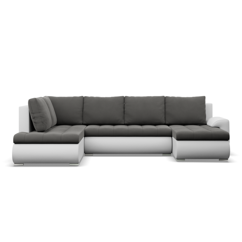 FORESTA ULO Corner Sofa, Side - LEFT, Color - DARK GRAY + WHITE