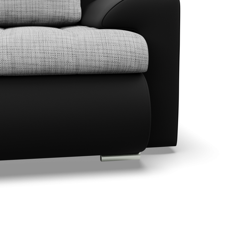 FORESTA ULO Corner Sofa, Side - LEFT, Color - GRAY + BLACK