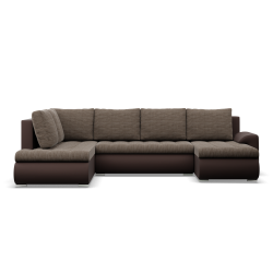 Ecksofa FORESTA ULO, Seite - LINKS, Farbe - BRAUN + CAPPUCCINO